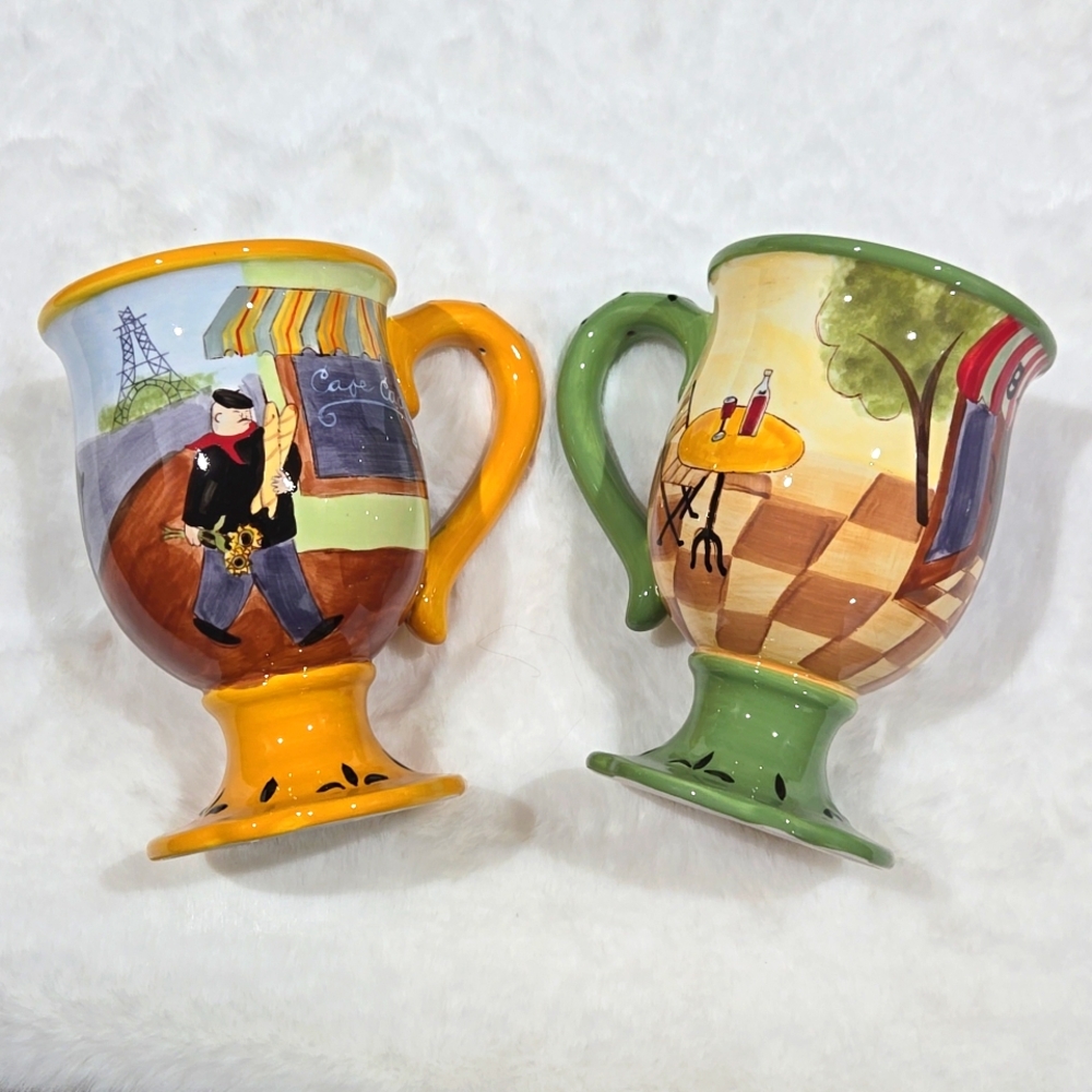 Set of two Bistro large coffee cups NEW